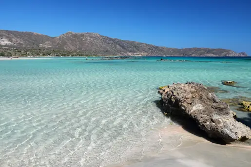 Coast Of Crete Island In Greece. Sandy Beach In Famous Elafonisi (Or Elafonissi). Shutterstock 267999017