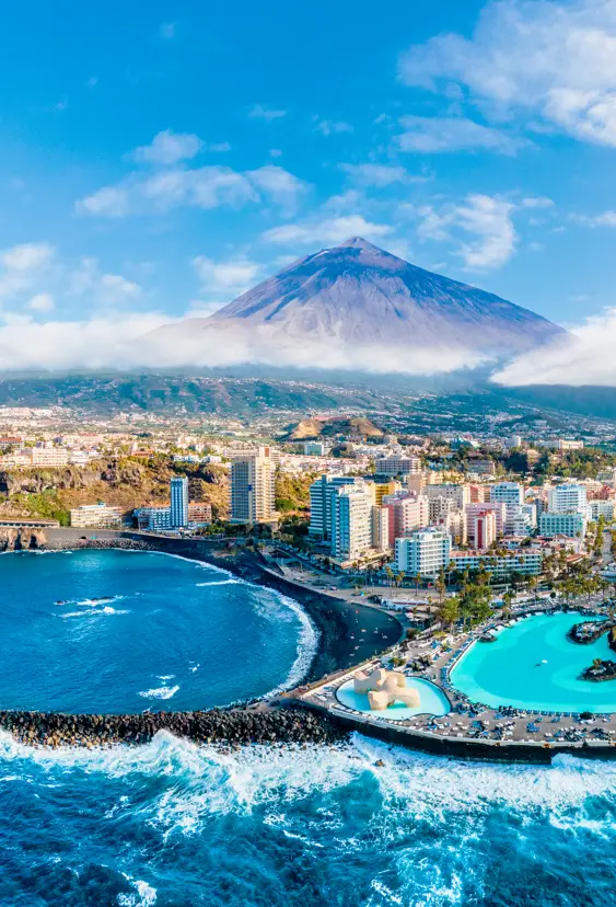 Shutterstock 1792065290 Tenerife Puerto De La Cruz Teide I Baggrunden