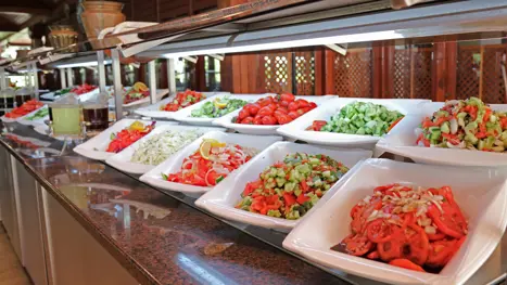 Varieret og stor buffet