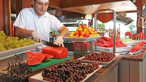 Varieret og stor buffet