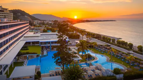 Solnedgang fra Oceanis Hotel 