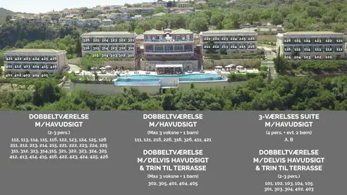 Mulighed for tilkøb af specifikt værelsesnummer