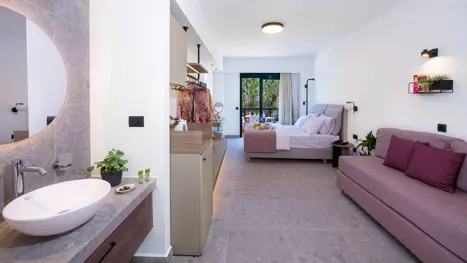 Eksempel på 1-vær. lejl (studio 2-3 pers.)