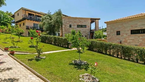 Grønne områder mellem bygningerne 