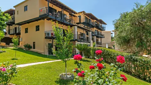 Grønne områder mellem bygningerne 