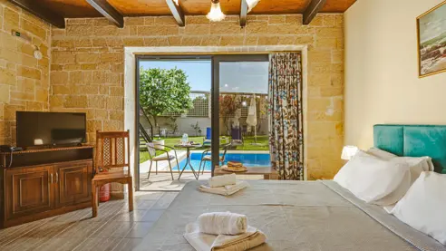 Eksempel på værelse med udsigt til haven