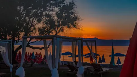 Solnedgang fra Villa Platanias 