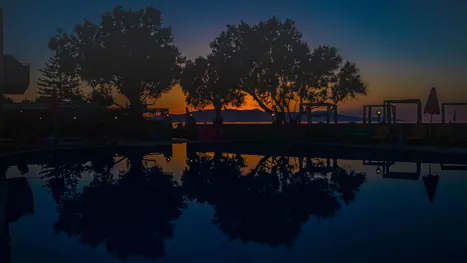 Solnedgang fra Villa Platanias 