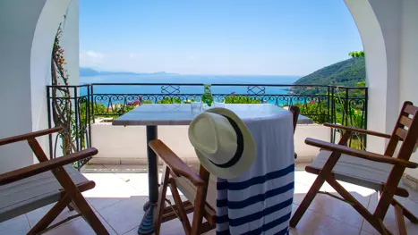 Eksempel på udsigt fra balkon