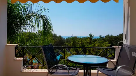 Eksempel på udsigt fra balkon
