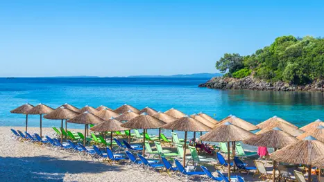 Stranden i Agia Paraskevi