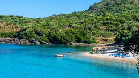 Stranden i Agia Paraskevi