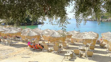 Stranden i Agia Paraskevi