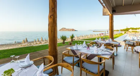 Restaurant med havudsigt 
