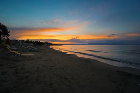 Solnedgang fra stranden 