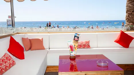 Lounge område ved stranden 