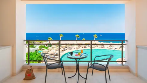 Eksempel på superior dobbeltværelse m/havudsigt