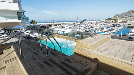 Jacuzzi på tagterrasse
