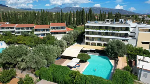 Swimmingpool med poolbar