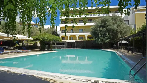 Swimmingpool med poolbar