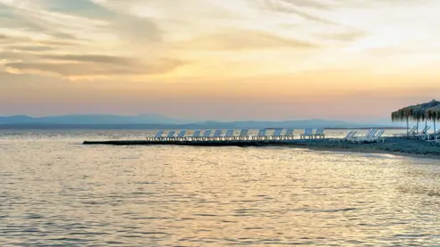 Idyllisk udsigt over havet og det græske fastland