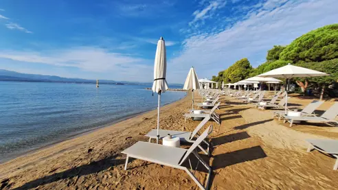 Hotellets private strand