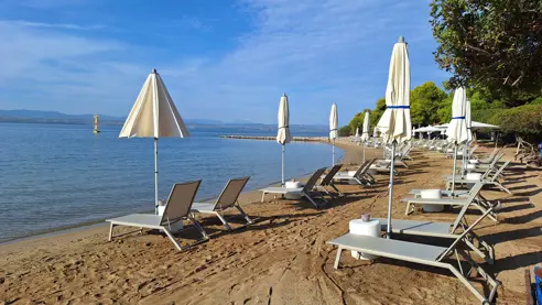 Hotellets private strand