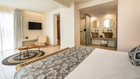 Eksempel på junior suite med havudsigt