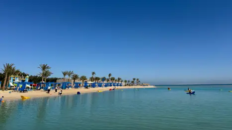 Hotellets privatstrand
