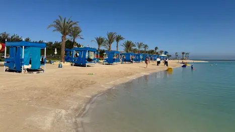 Hotellets privatstrand