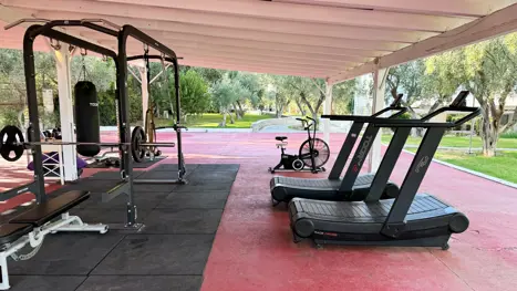 Overdækket udendørs fitness