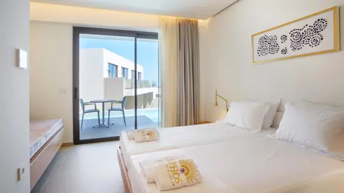 Eksempel på deluxe suite med swim up