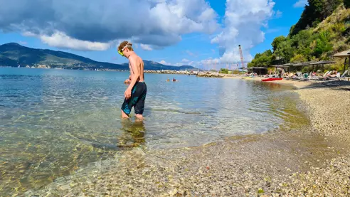 Strand tæt ved hotellet