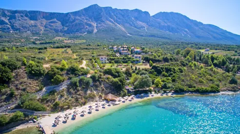 Strand tæt ved hotellet