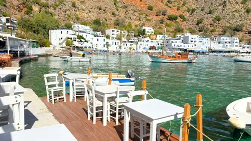 Mulighed for at spise direkte i vandkanten