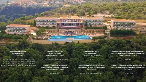 Mulighed for tilkøb af specifikt værelsesnummer