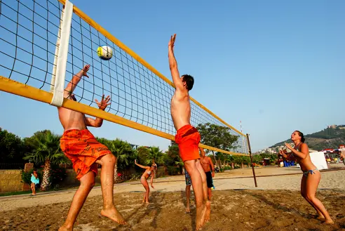 Beachvolley på stranden