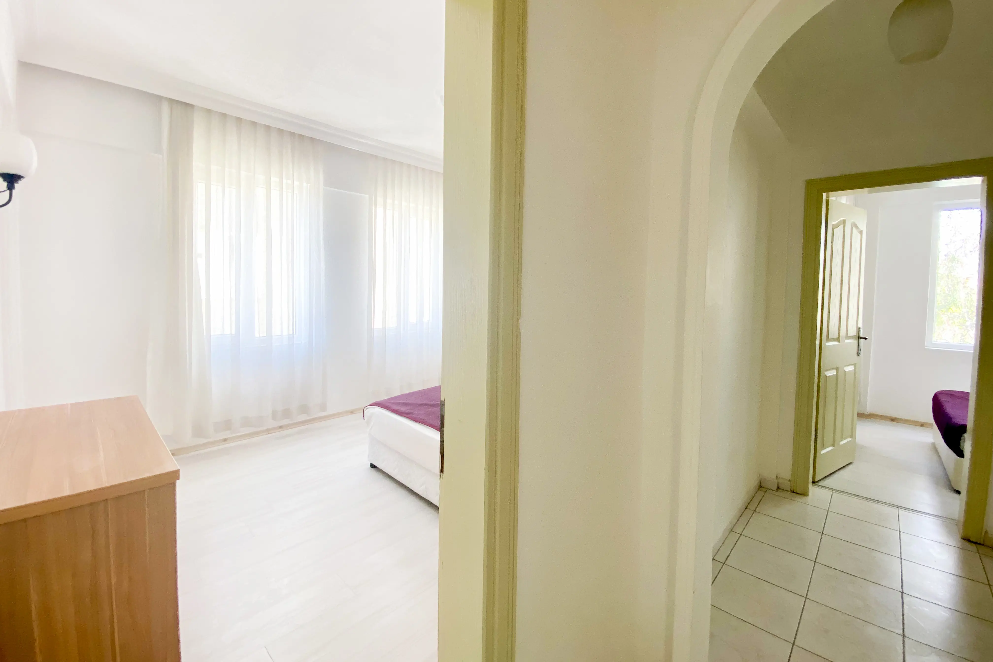 Eksempel på 3-vær. lejlighed (2-6 pers + evt. 1 barn) - pooludsigt