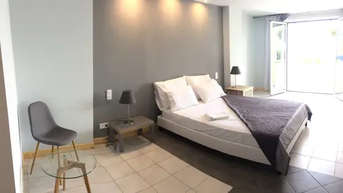 Eksempel på dobbeltværelse m/terrasse