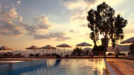 Elektra Hotel i aftentimerne 