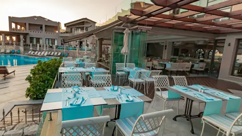 Udendørs buffetrestaurant