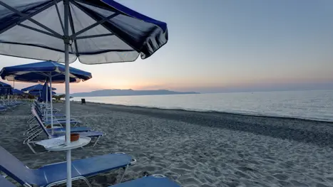 Solnedgang fra stranden