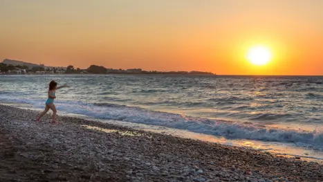 Solnedgang fra Oceanis strand 